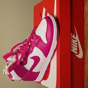 Nike Dunk High pink prime/white